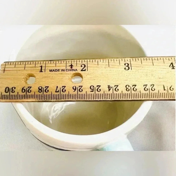 Lang Butterfly Coffee Tea Mug Raised and Embossed Design Hand Painted 16 oz - Picture 8 of 12